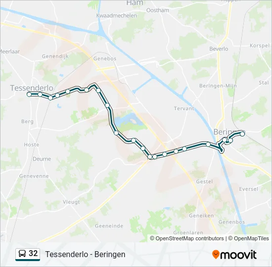 32 Bus Line Map