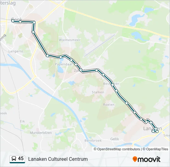 45 Bus Line Map