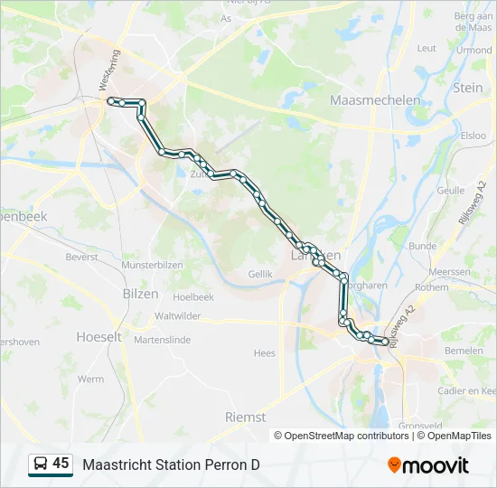 45 Bus Line Map