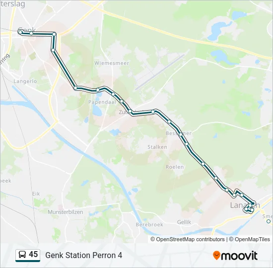 45 Bus Line Map