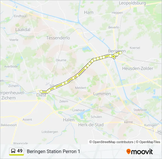 49 Bus Line Map