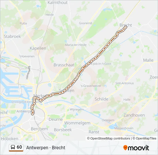 60 Bus Line Map