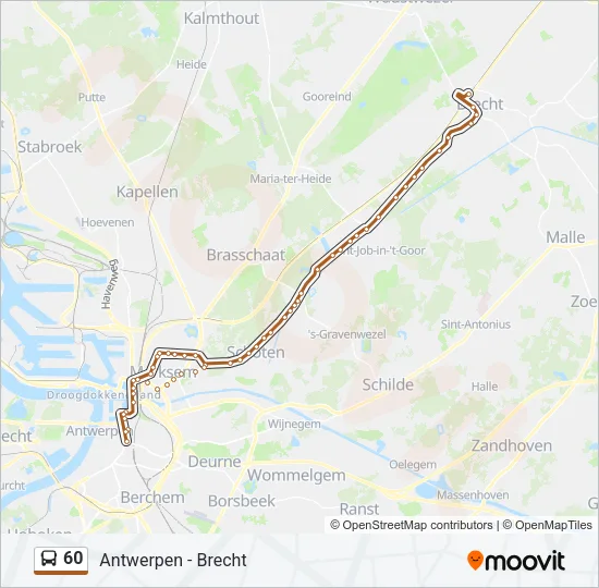 60 Bus Line Map