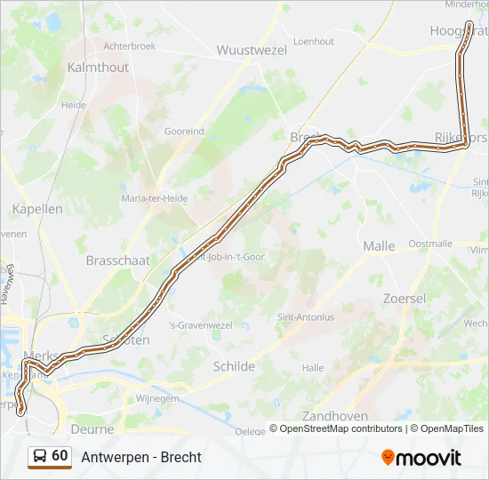 60 Bus Line Map