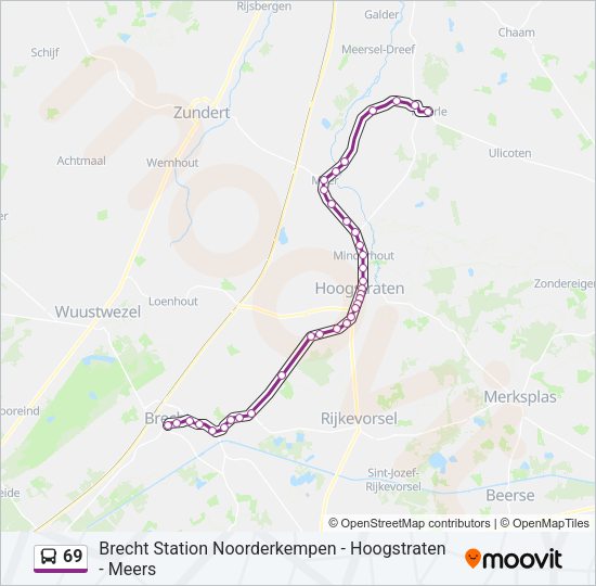 69 Bus Line Map