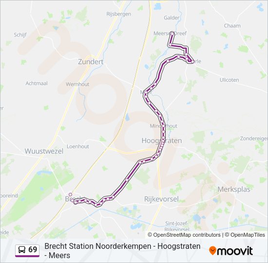 69 Bus Line Map