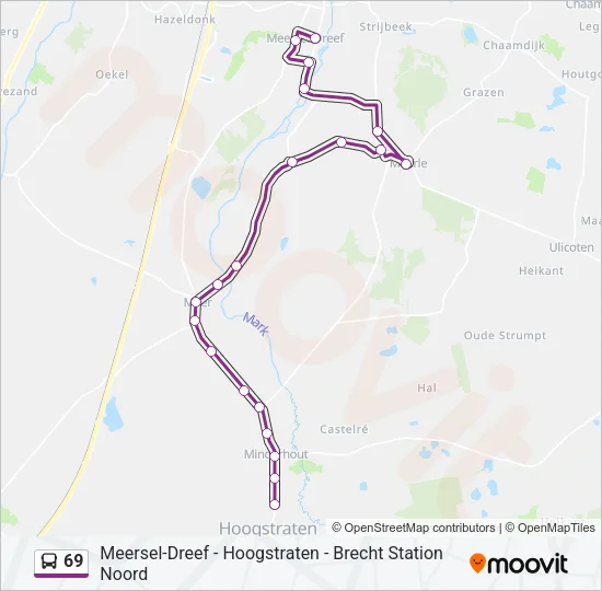 69 Bus Line Map