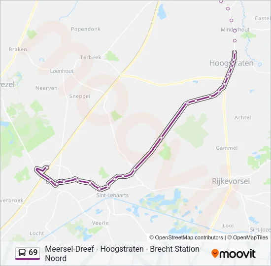 69 Bus Line Map