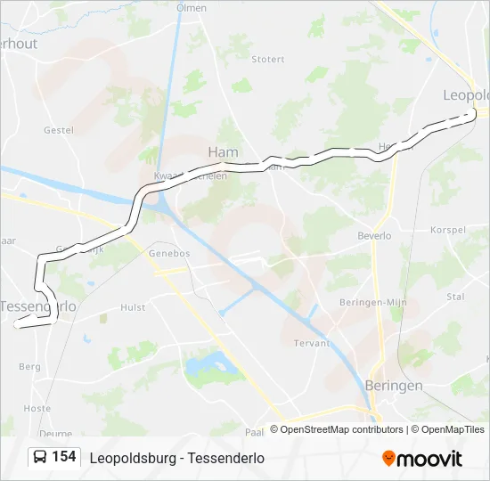 154 Bus Line Map