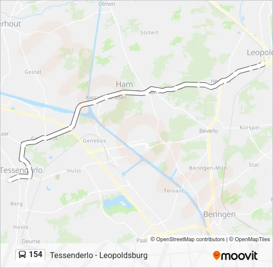 154 Bus Line Map