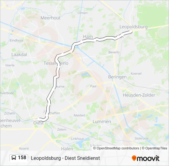 158 Bus Line Map