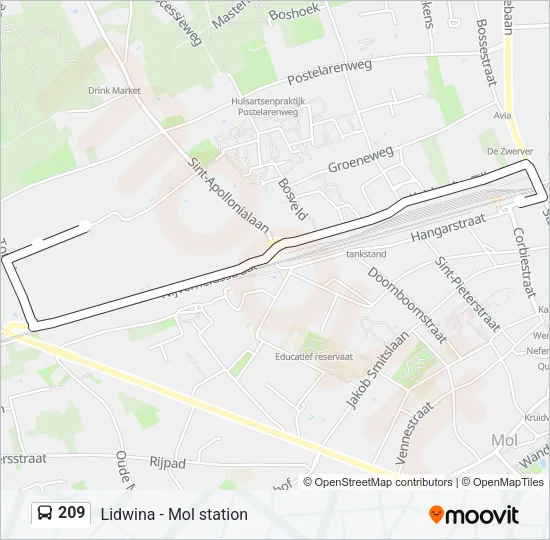 209 Bus Line Map