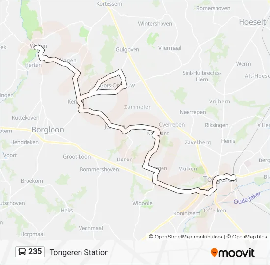 235 Bus Line Map