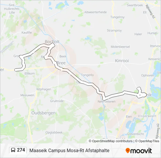 274 Bus Line Map