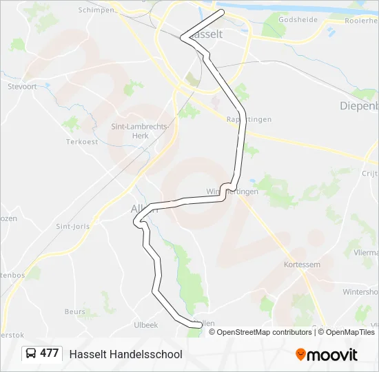 477 Bus Line Map
