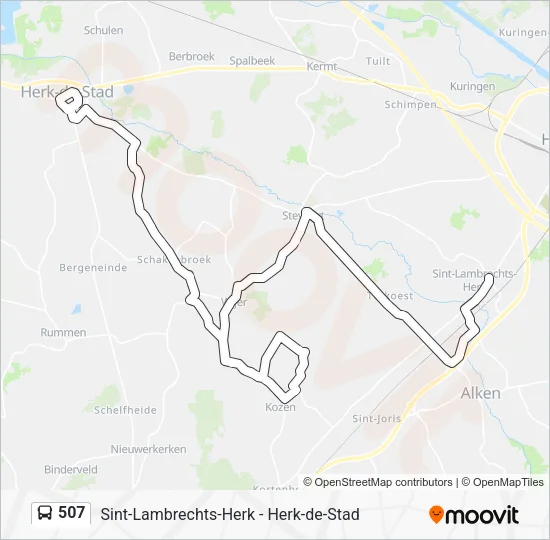 507 Bus Line Map
