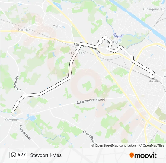 527 Bus Line Map