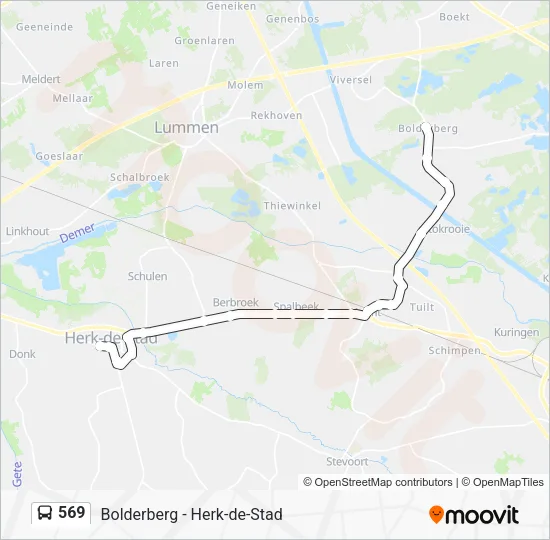 569 Bus Line Map