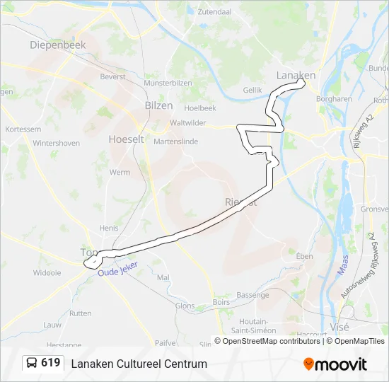 619 Bus Line Map