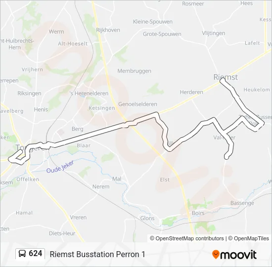 624 Bus Line Map