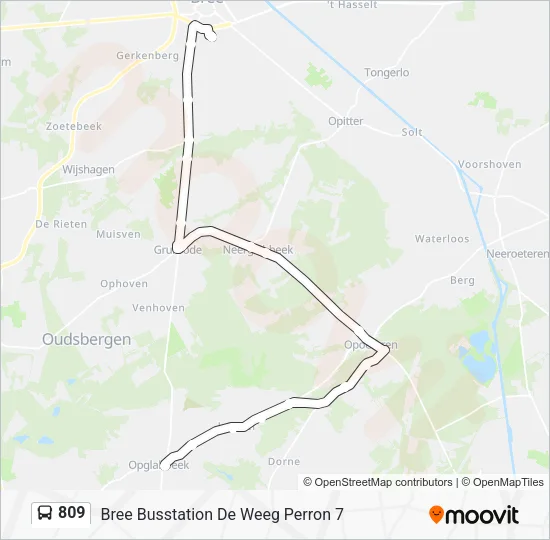809 Bus Line Map