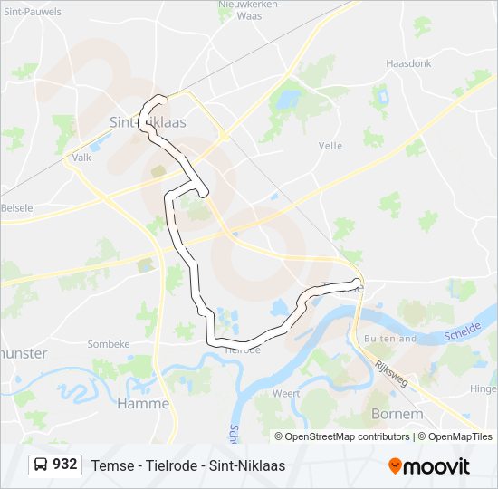 932 Bus Line Map