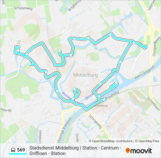 569 Bus Line Map
