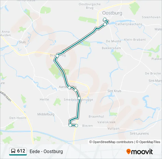612 Bus Line Map