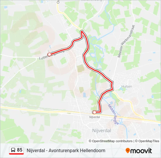 85 Bus Line Map