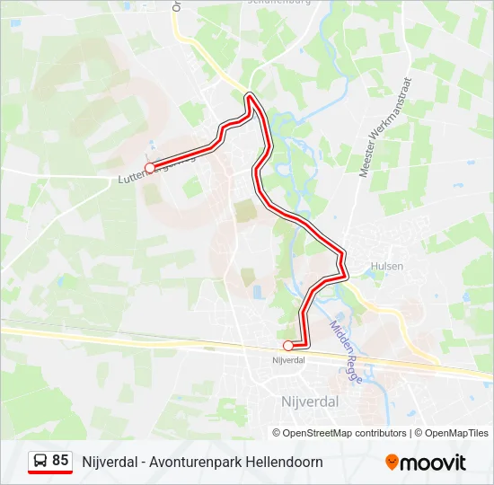 85 Bus Line Map