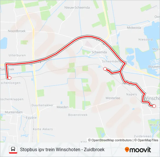 STOPBUS IPV TREIN  Line Map