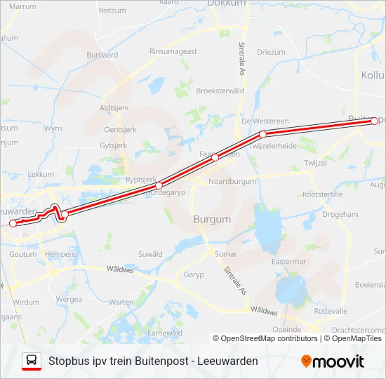 STOPBUS IPV TREIN  Line Map