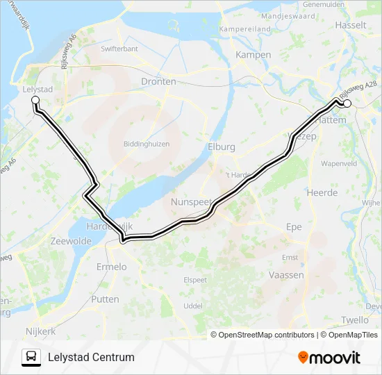 SNELBUS IPV TREIN Bus Line Map
