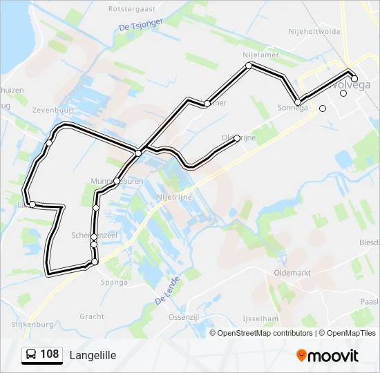 108 Bus Line Map
