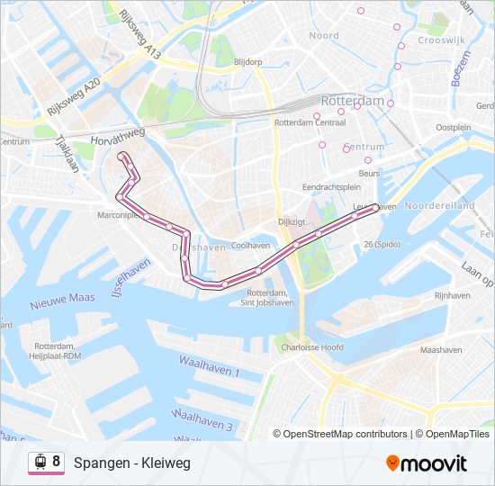8 Route: Schedules, Stops & Maps - Spangen (Updated)
