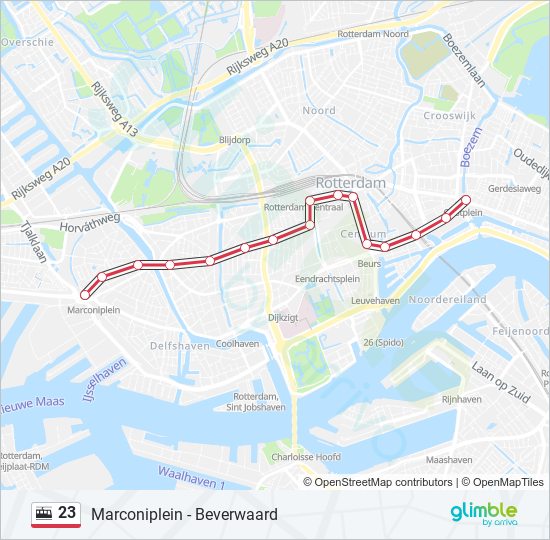 conjunctie bezoek Verblinding 23 Route: Schedules, Stops & Maps - Marconiplein (Updated)