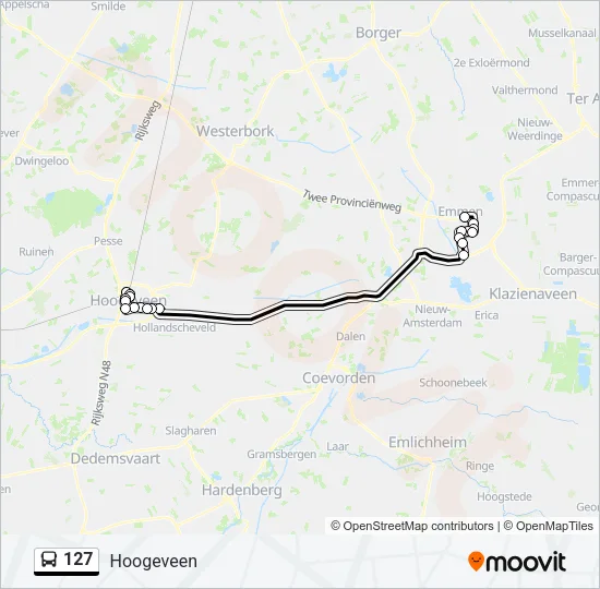 Buslinie 127 Karte
