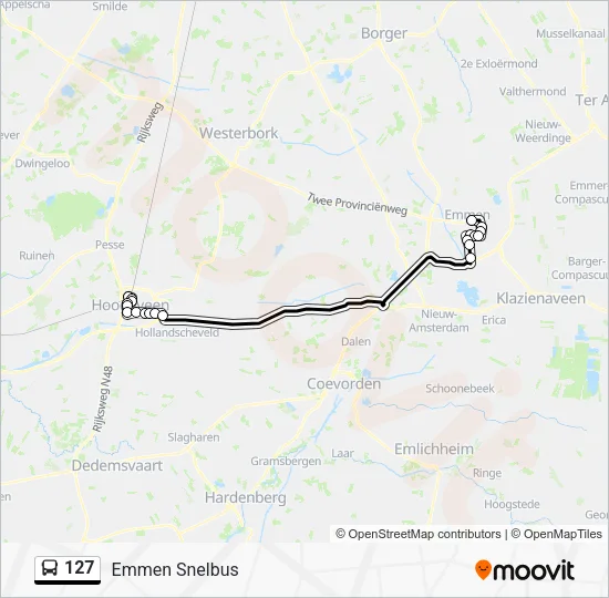 127 Bus Line Map