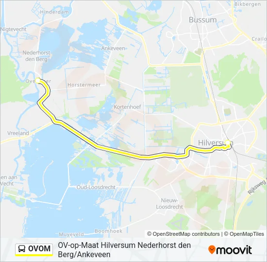 Bus OVOM lijnkaart
