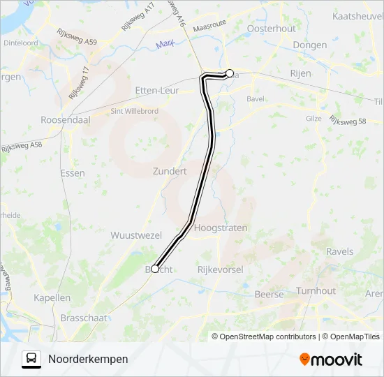 SNELBUS IPV TREIN Bus Line Map