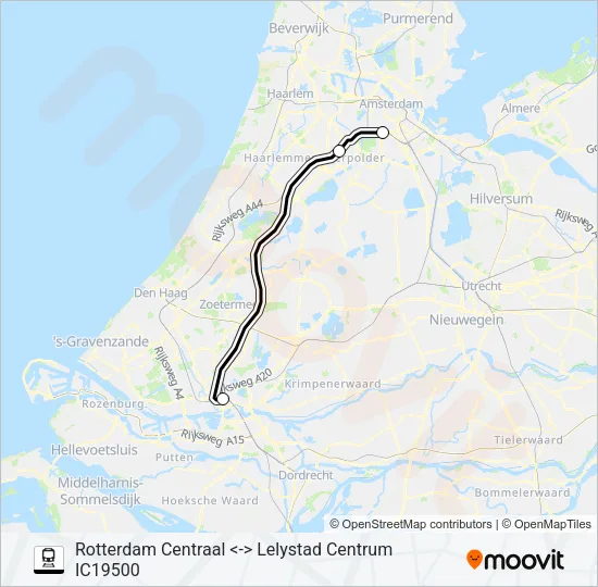 INTERCITY Train Line Map