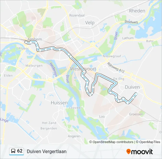 62 Bus Line Map