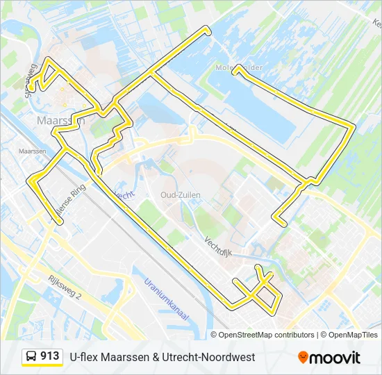 913 Bus Line Map