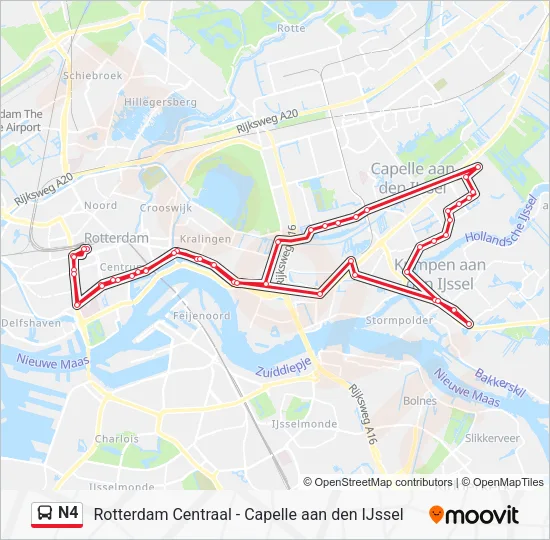 N4 Bus Line Map