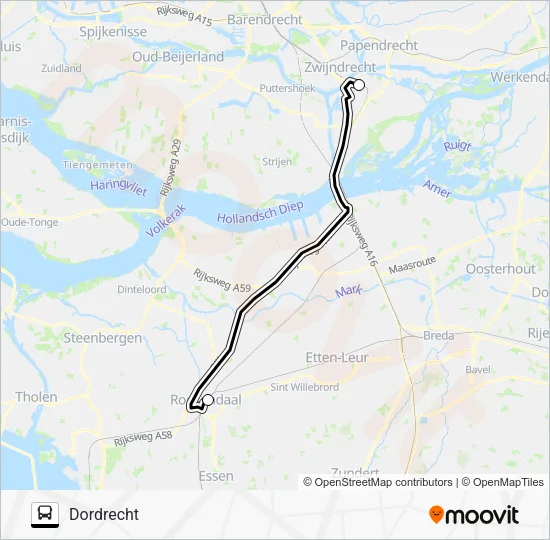SNELBUS IPV TREIN Bus Line Map