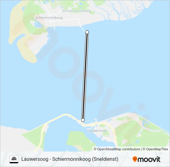 Fährelinie SNELDIENST Karte