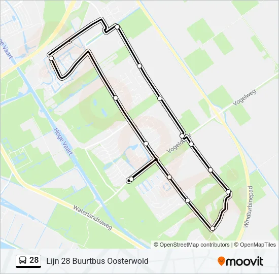 Buslinie 28 Karte
