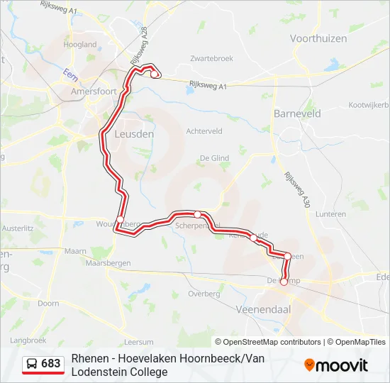 683 Bus Line Map