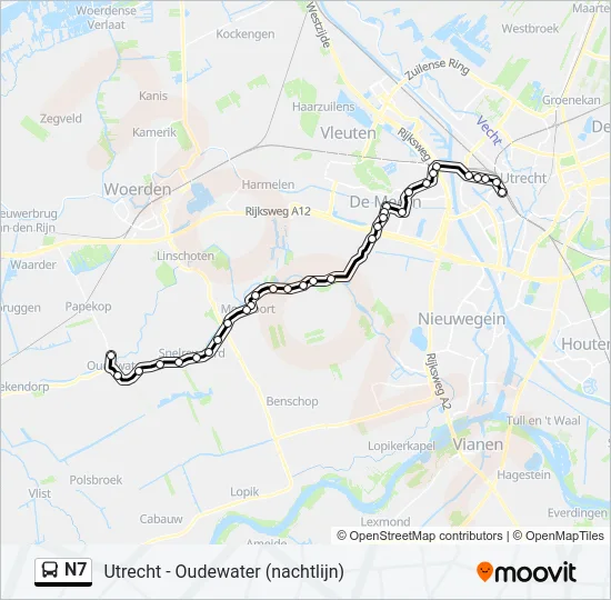 N7 Bus Line Map
