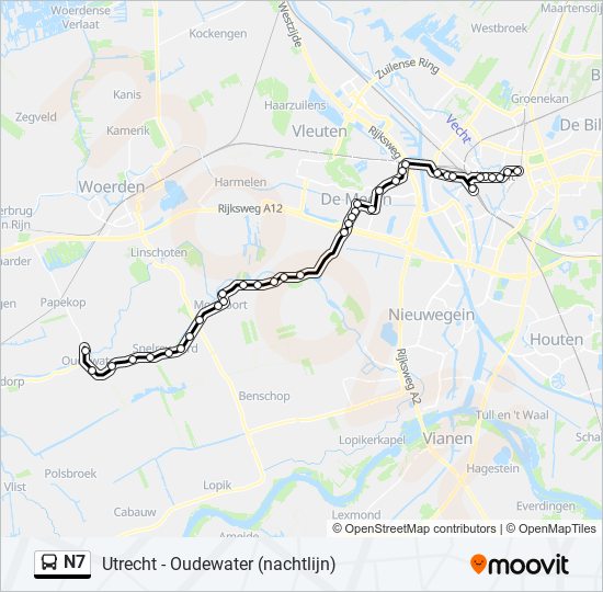 Buslinie N7 Karte